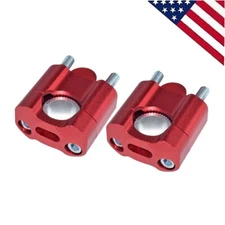 RedHandleBar Fat Bar Mount Clamps Risers Adaptor 7/8" to 11/8" Dirt Pit Bike ATV