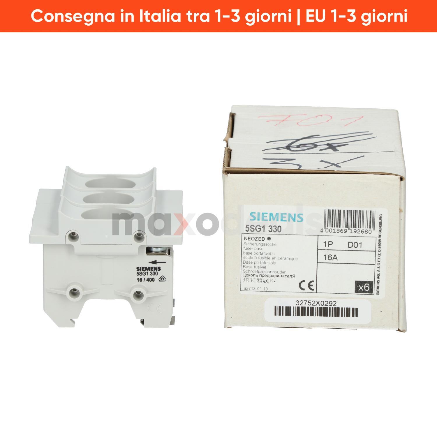 Siemens 5SG1330 NEOZED Fuse Base New NFP (3pcs)