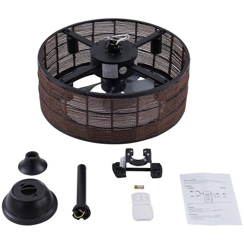 AC110-120V Fan Light w/o Bulb 60W 3-speed adjustment ceiling fan Light Remote - Picture 11 of 22