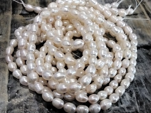 Perla de agua dulce cultivada Nat, grado AAA, arroz, 5-4 mm, aprox 58 piezas - Imagen 4 de 4