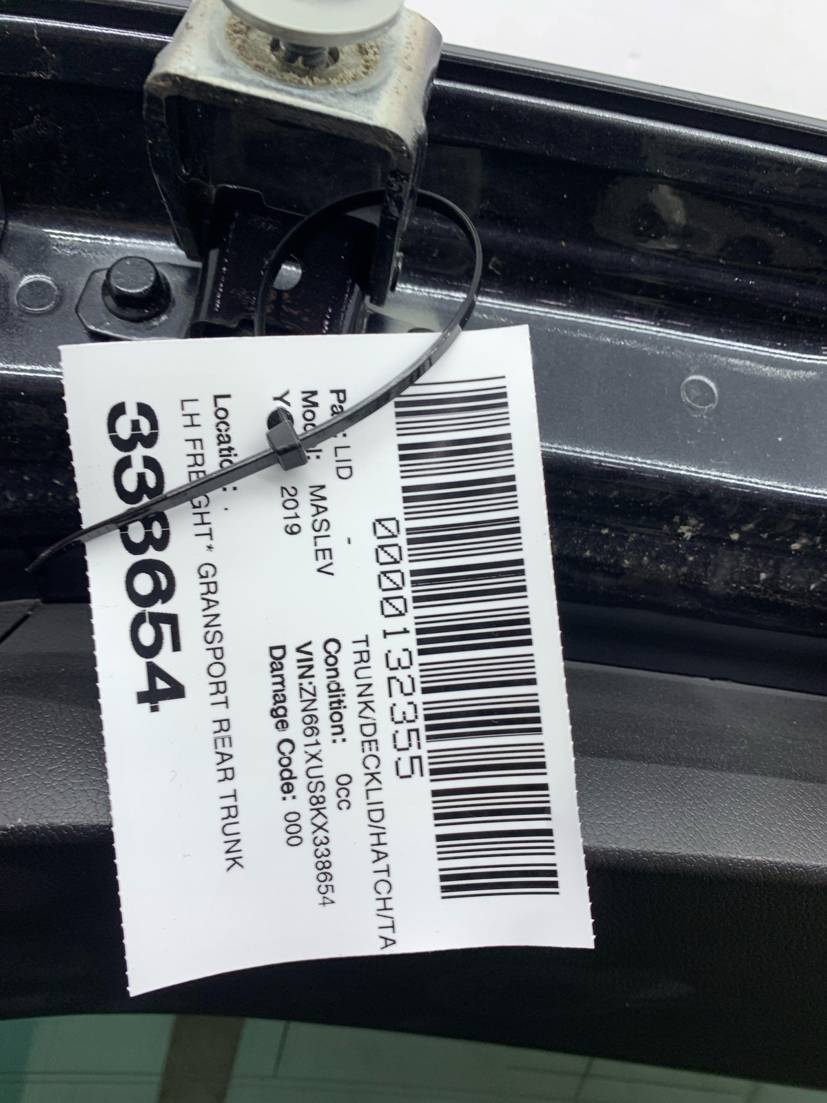 17 - 20 MASERATI LEVANTE M161 GRANSPORT REAR TRUNK HATCH LIFTGATE LID *DETAILS*