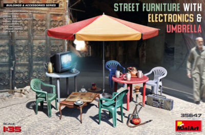 Vehicles Dioramas Assembly Kit Miniart Street Furniture 1:35