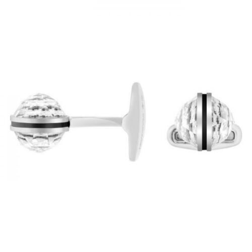 Swarovski Adventure Hematite Cufflinks Natural Stone Clear Crystal