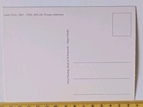 Vintage ART VIEW Postcard Still Life 1899 Louis Vivin Food Table - 第 3/5 張圖片