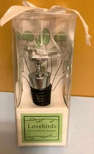 Metal Wine Stopper  Love Bird Chrome with Bird on Top 3"L Gorgeous NEW in BOX