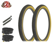ALTA BICYCLE WIRE BEAD TIRE 24 x 2.125 BLACK/GUM HEAVY DUTY DIAMOND 6pc SET.