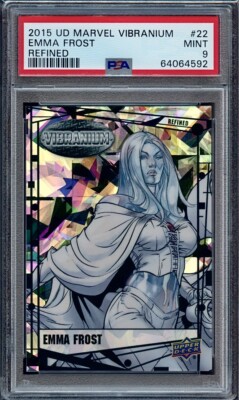 2015 UD Marvel Vibranium Refined /99 #22 Emma Frost PSA 9  RARE 
