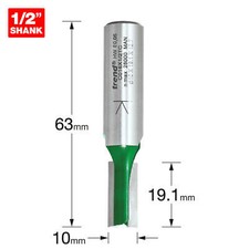 Image of Trend CRAFTPRO Two Flute Straight Router Cutter 10mm 19.1mm 1/2"