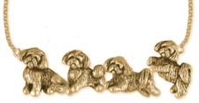 Shih Tzu Necklace 14k Yellow Gold Vermeil Dog Jewelry SZNKVM