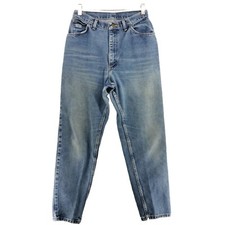 Women's Vtg WRANGLER FOR WOMEN High Rise Tapered 'Distressed' Jeans Size 28 x 28