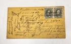 Civil War Letter With 2 Jeff Davis Stamps Sent to a Capt. 5th reg #A1 FIVE CENTS