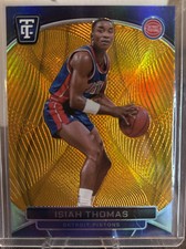 2024-25 Panini Totally Certified Isiah Thomas 21/75 Orange Platinum Mirror