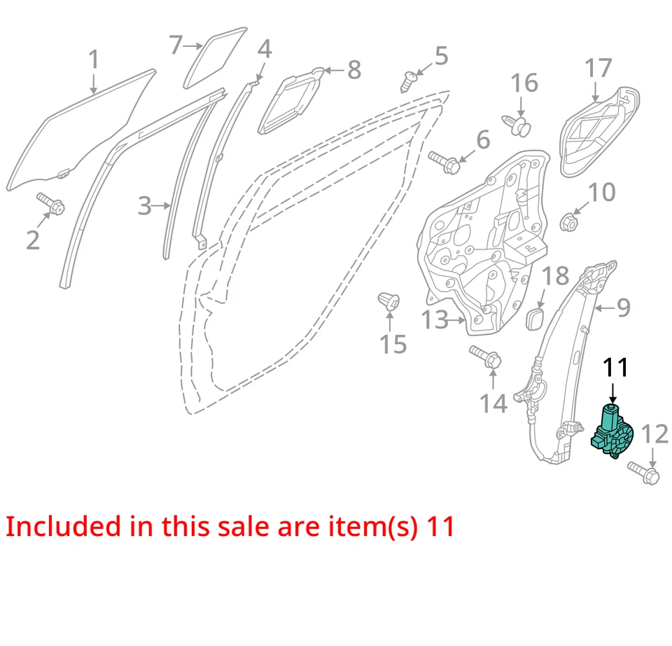 Mazda 2010-2013 motor ventana eléctrica delantera derecha 3 pasajeros 950854 Foto 3 de 4