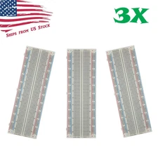 3X MB-102 830 Point Prototype PCB Solderless Breadboards Protoboards 3Pcs US
