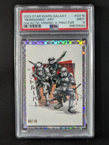 2023 Star Wars Galaxy Chrome "REIMAGINED" ART 9/10 X-Fractor #GV-16 PSA 9