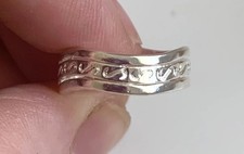 Zehenring Silber gewellt voll verstellbar
