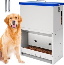 Automatic 22Lbs Dog Feeder - Outdoor Dry Food Dispenser for Large Pets