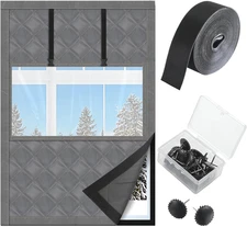 26 X 38 Inch Visible Thermal Window Insulation Kit for Winter Reusable Oxford Cl
