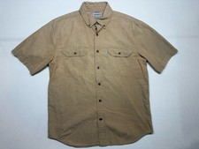Men  s Carhartt Relaxed Fit Short Sleeve Button Up Work Shirt Sz Large