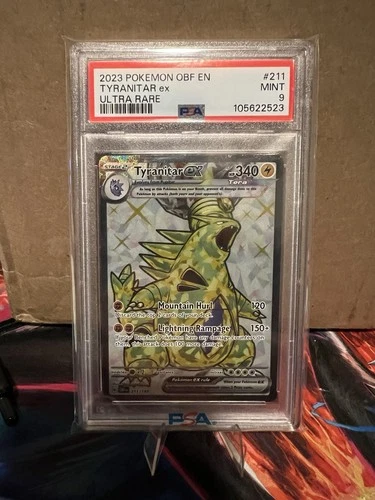 PSA 9 Tyranitar EX #211/197 Pokémon Obsidian Flames 2023