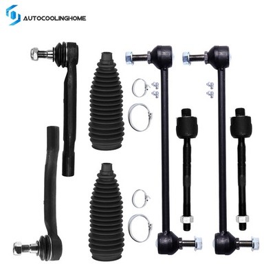 8pcs Front Tie Rod Ends Sway Bars Bellow Boots For 2003 2004 2005 Honda Pilot