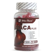 Wins Town Maca Plus Gummies 1500mg Big Booty Enhancer with Black Maca Root ...