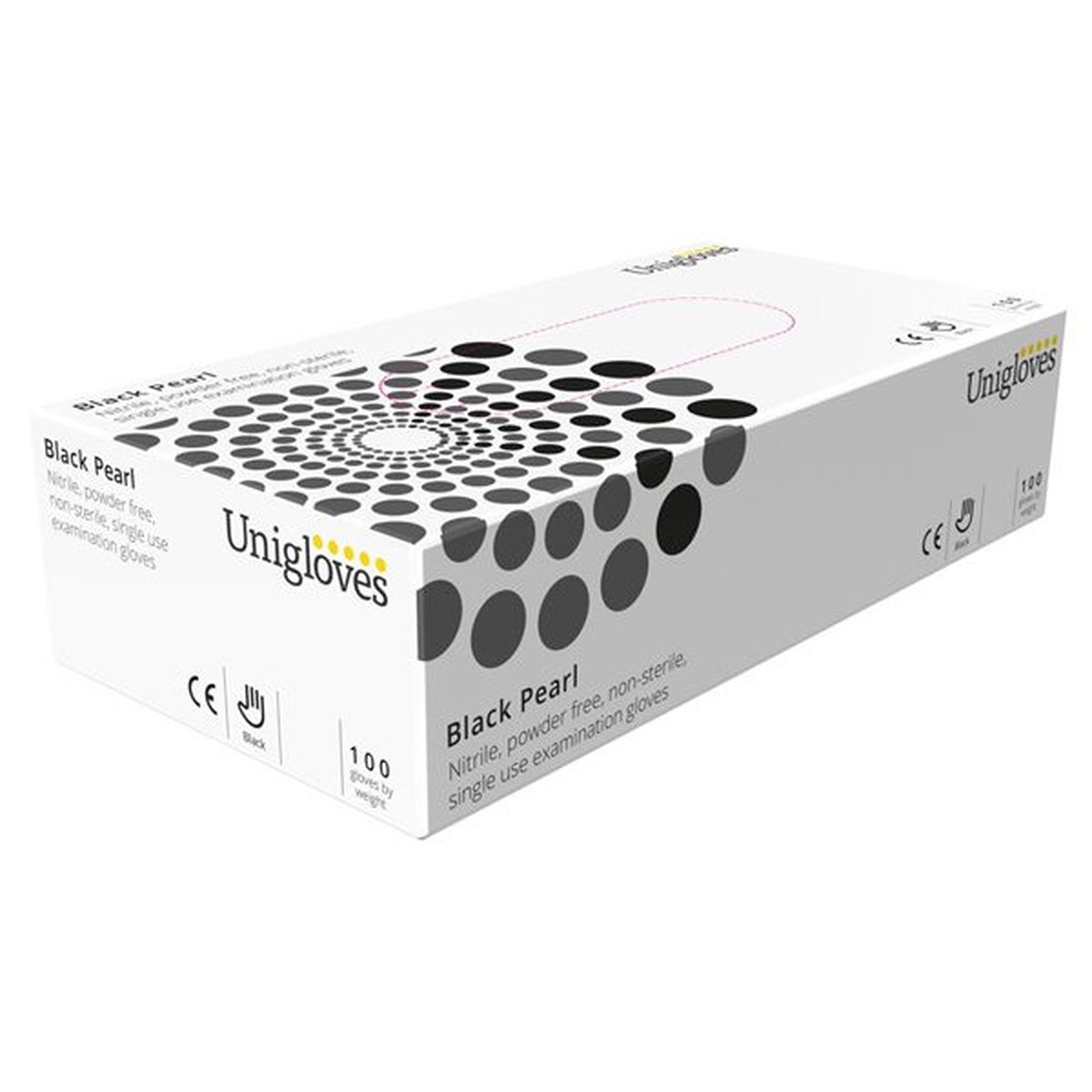 Unigloves Black Pearl Nitrile Examination Gloves | Multipurpose, Powder Free and Latex Free Disposable Gloves - Box of 100 Gloves, Black, Medium (GP0033) - Image 11