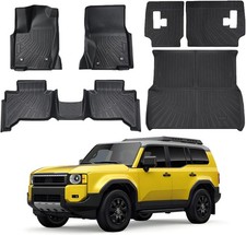 KUST Floor Mats Cargo Mat Set for 2024 2025 2026 Toyota Land Cruiser 5 Seats,