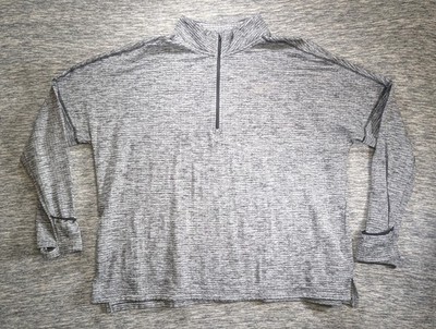 Nike Pullover Womens 1X Gray Running Therma Sphere Element 1/4 Zip Dri-FIT