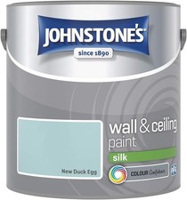 Johnstone's Wall  Ceiling Paint Silk Emulsion Smooth Finish Tin 2.5L All Colors