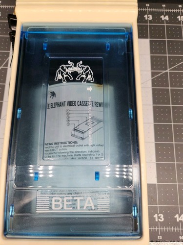 Vintage Double Elephant Beta Betamax Video Cassette Rewinder- New In Box - Picture 6 of 9