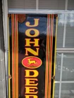 VINTAGE RARE JOHN DEERE PORCELAIN SIGN HUGE 4FT QUALITY FARM TRACTOR EQUIPMENT