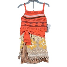 Disney Store Moana Costume Girls Size 9 10 Authentic 2 Pc Outfit Dress Up New