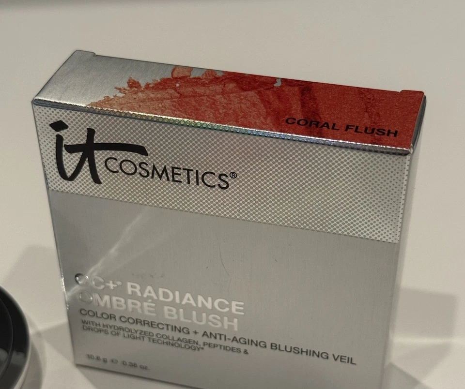 IT COSMETICS • CC+ RADIANCE • OMBRE BLUSH • CORAL FLUSH • .38 oz • New With Box - Image 4 of 4