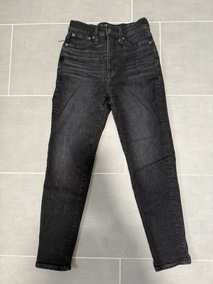 Madewell Women's Black Jeans The Momjean In Hillside Wash Size 24