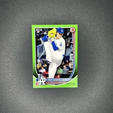 2025 Bowman Roki Sasaki RC Green Paper SP /399 LA Dodgers Rookie #12
