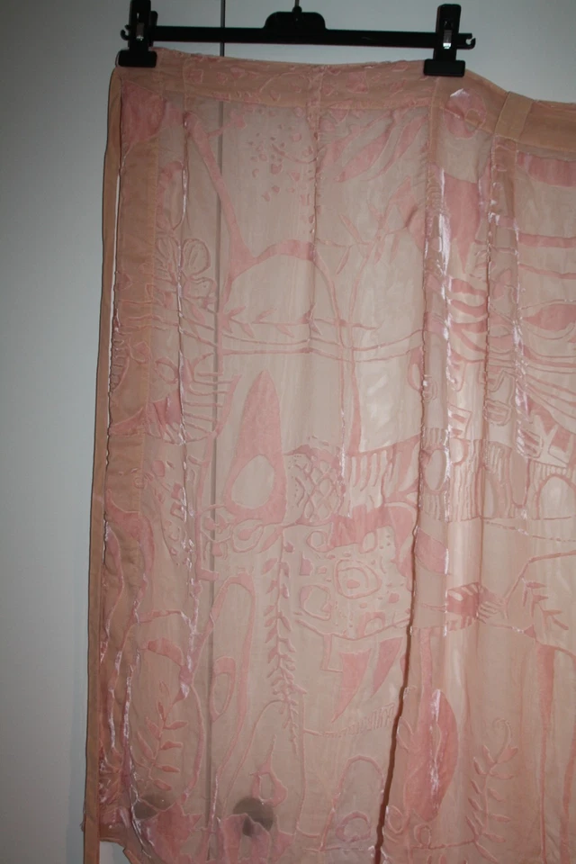 Coconn Commerz Privatsachen Rock Rosé Ausbrennersamt Seide Gr. S - Bild 3 von 4