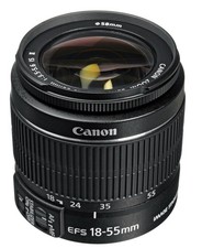 Canon EF-S 18-55mm Camera Lens with Image Stabilizer and Macro 0.25M/0.8FT