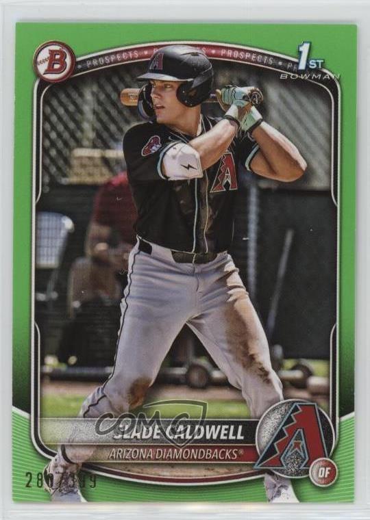 2025 Bowman Prospects Neon Green 280/399 Slade Caldwell #BP-21 1ha9