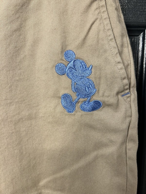 Disney Parks Pants Women Size 10 Khaki  Capri Mickey Mouse Embroidered Casual