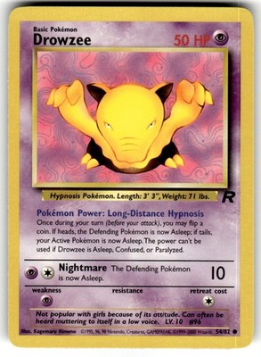 2000 Pokemon - Team Rocket Drowzee #54/82
