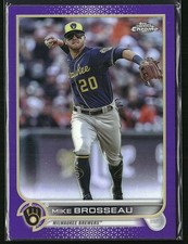2022 Mike Brosseau - #USC4 Purple Refractor - Milwaukee Brewers a38