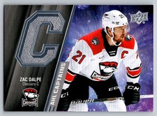 Zac Dalpe 2021-22 Upper Deck AHL Captains Charlotte Checkers
