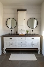 Don Pio Rustic White Washed Bathroom Vanity