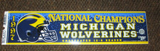 Dead Stock 1997 MICHIGAN WOLVERINES FOOTBALL National Champions Bumper Sticker