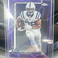 Topps Chrome Football Jonathan Taylor #BA-JT Purple Auto 11/75 Colts (BA Var)