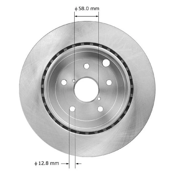 For Subaru Impreza 08-13 Bendix Global Premium Plain Vented Rear Brake Rotor Foto 2 de 4