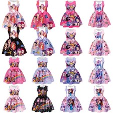 Kids Girls  Princess Dress Cosplay Party Birthday Fancy Bowknot Skirts