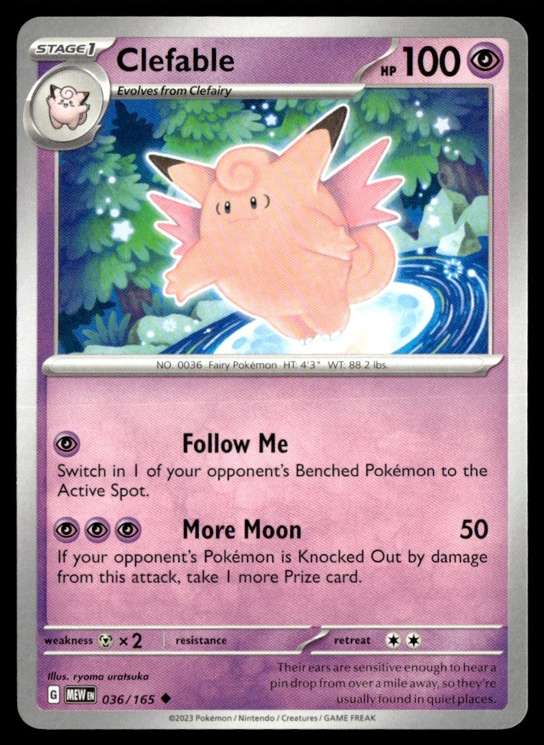2023 Scarlet & Violet Series - Scarlet & Violet - 151 Clefable Uncommon #36