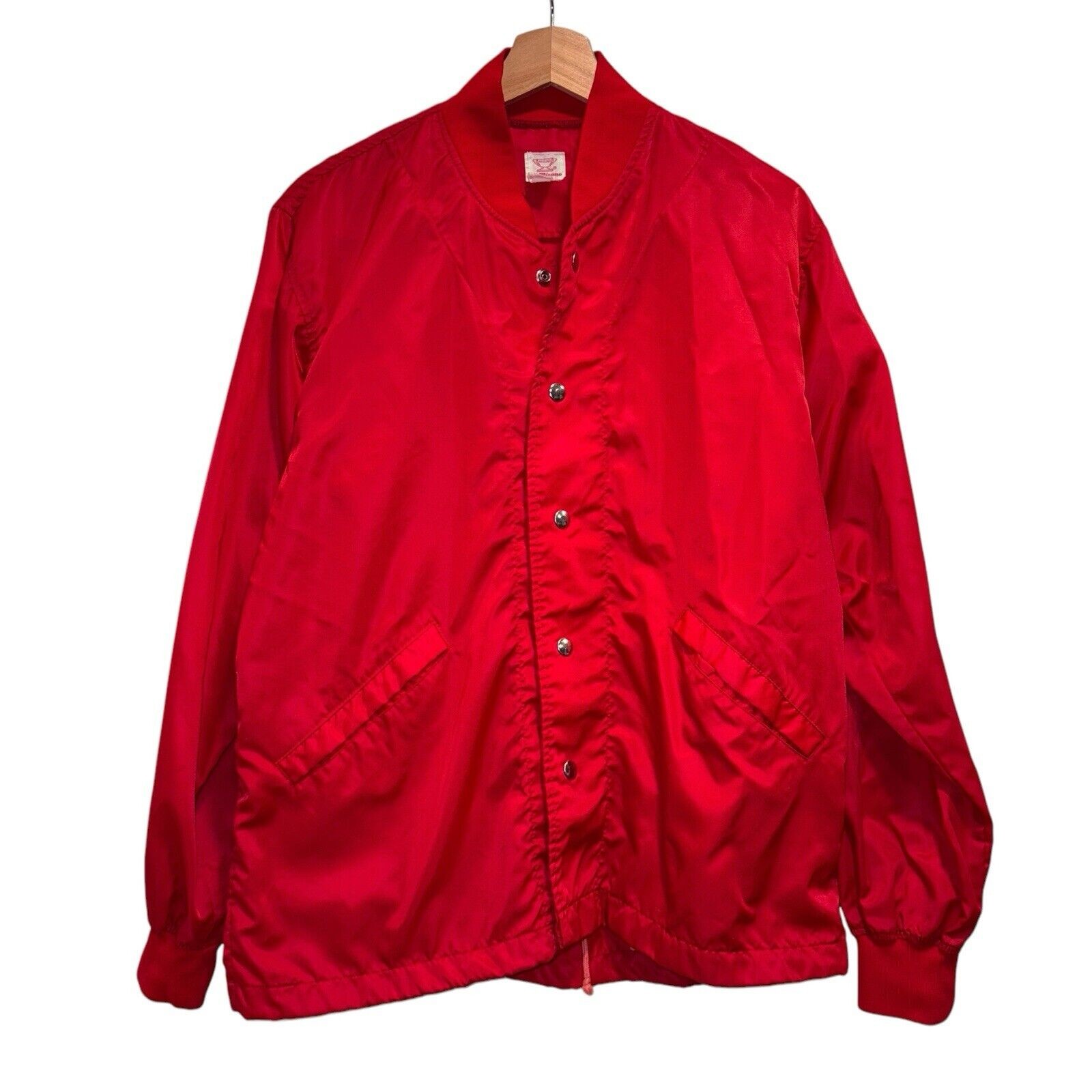 Mizuno, Rare Vintage RK Mizuno Baseball Varsity Jacket Windbreaker Red Size Large EUC